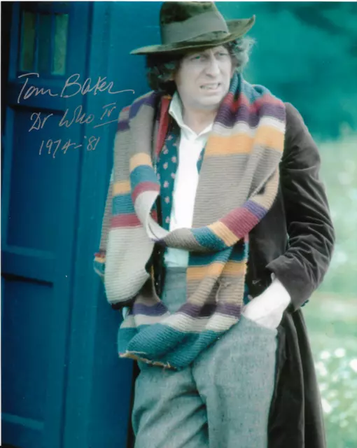 Tom Baker 4th DOCTOR WHO Genuine Signed Autograph 10X8 COA 35905