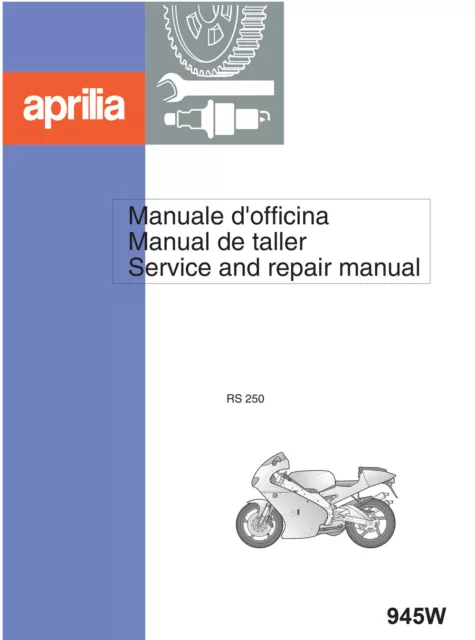 Aprilia RS 250 Challenge Service Repair Manual Multilingual 945W FREE SHIPPING