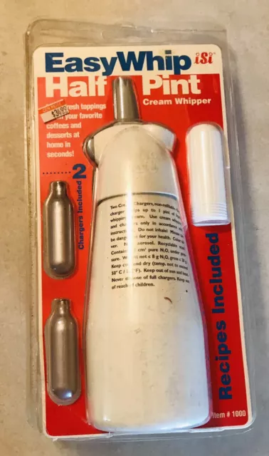 NOS iSi GOURMET PROFESSIONAL EASY WHIP CREAM DISPENSER 1/2 PINT STAINLESS STEEL