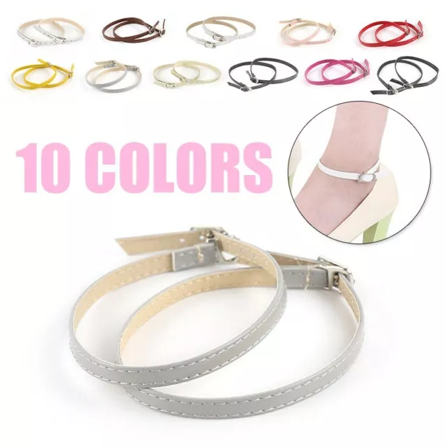 2pcs Detachable Shoe Straps Heels Buckle Belt Removable Ankle Strap Pumps Decors