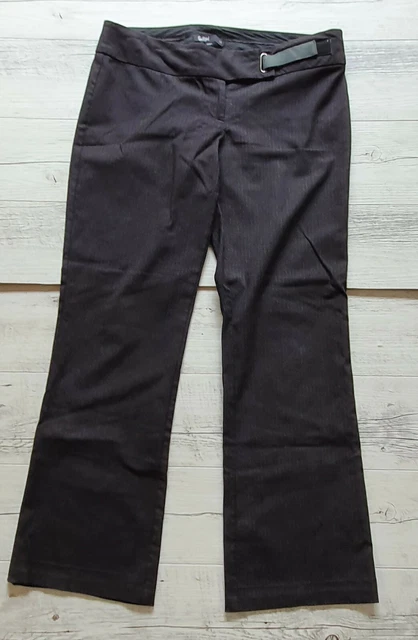 SPORTSGIRL Womens Charcoal Grey Pinstripe Stretch Dress Pants Size 12