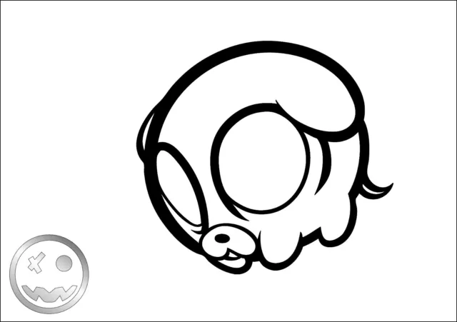 JAKE ADVENTURE TIME Sticker 126mm wide Car Van PS4 X1 JDM illest Skate Surf o)