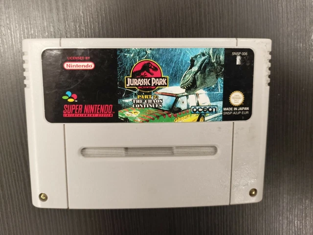 Jurassic Park Part 2 the chaos continues Super Nintendo snes envoi rapide  suivi