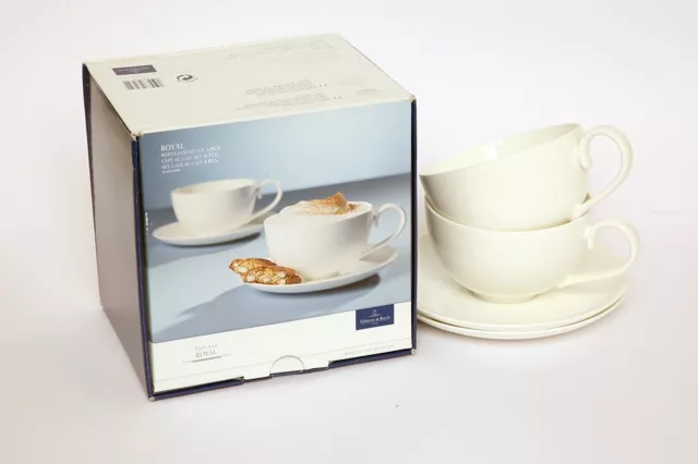 VILLEROY&BOCH Royal Set 2 Pezzi Tazza piattino XL  Caffe'latte Porcellana