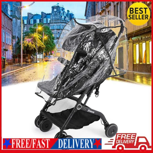 Cochecito de bebé impermeable cubierta de lluvia para cochecito transparente contra el viento protector contra el polvo