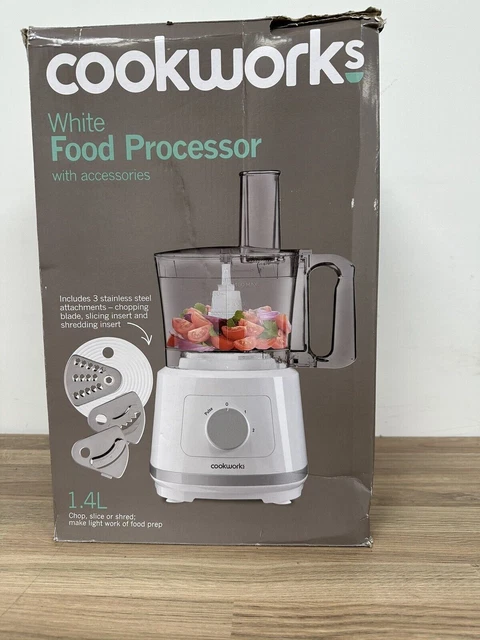 Cookworks 1.4L Kitchen Electric Food Processor Chopper Grater Slicer Shredder