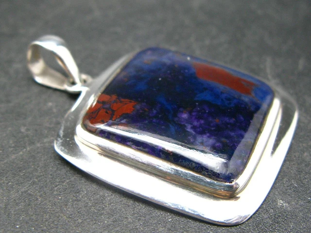 Bustamite Silver Pendant from South Africa - 1.6" - 8.6 Grams