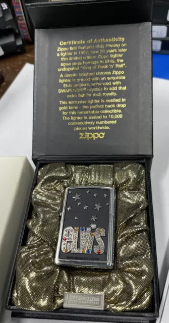 Zippo 2007 Elvis Presley Swarovski Limited Edition Lighter Sealed In Box C28