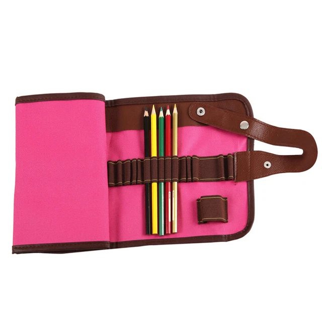 Cartera de plumas de color organizador de lápiz de colores cortina de lápiz de colores plomo