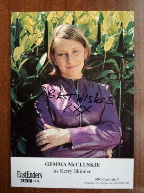 GEMMA MCCLUSKIE *Kerry Skinner* EASTENDERS HAND SIGNED FAN CAST PHOTO CARD