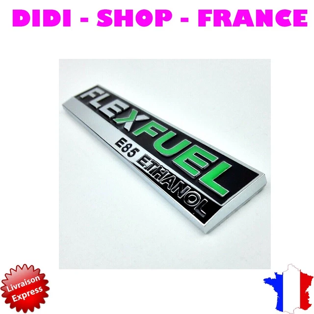 BADGE LOGO FLEXFUEL e85 ethanol sticker metal avec adhesif top qualité ...