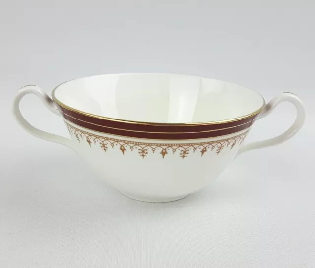 Aynsley Durham Maroon Red  - Soup Coupe - 8 Available - Bone China Vintage