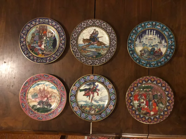 6 piatti Villeroy & Boch per Heinrich fiabe russe Der Feuervogel e Maria Morevna