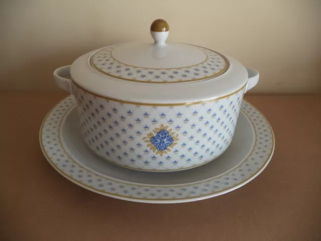 Ionia Hellas zuppiera e piatto da portata servizio tavola porcellana decorata