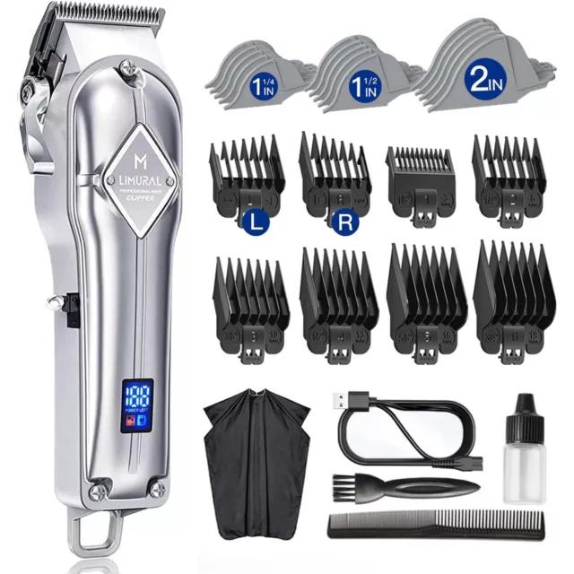 Tondeuse Électrique Limural Professionnel Homme Rechargeable Kit en Acier Inox