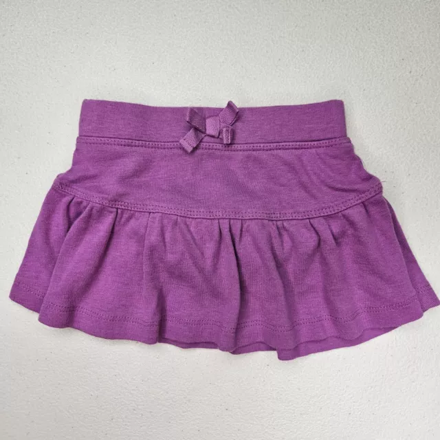 Old Navy Skirt Skort Baby Girl 0-3 Months Ruffle Lavender Flared Knit Cotton NWT