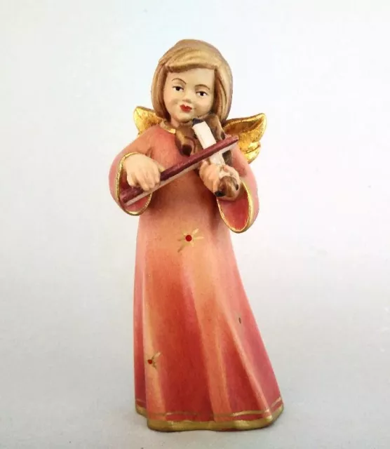 Original Bellini Engel, mit Violine aus Massivholz  geschnitzt 10 cm bemalen