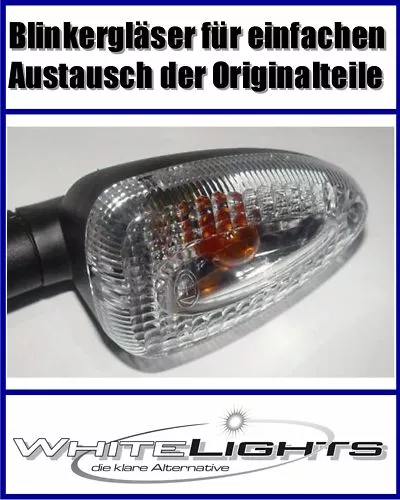 Blanc Clignotant Clair Verres BMW K 1300 S pour Arrière Transparent de Signal