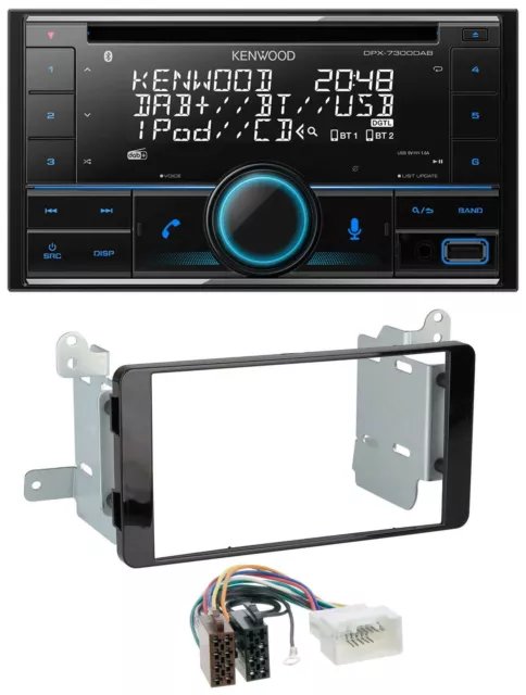 Kenwood CD 2DIN DAB USB MP3 Bluetooth Autoradio für Fiat Fullback Mitsubishi L20