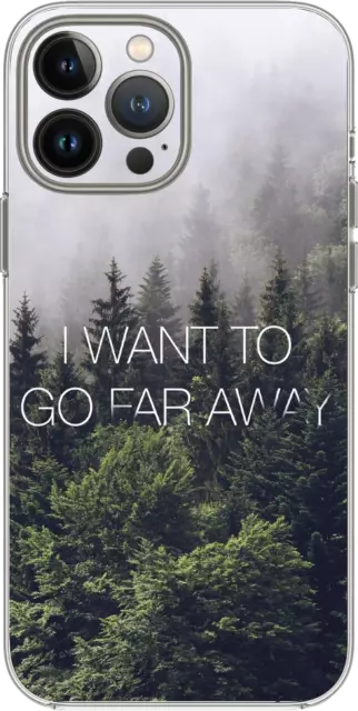 I Want To Go Far Away Quote Travel Case Cover Silicone / Shockproof / MagSafe