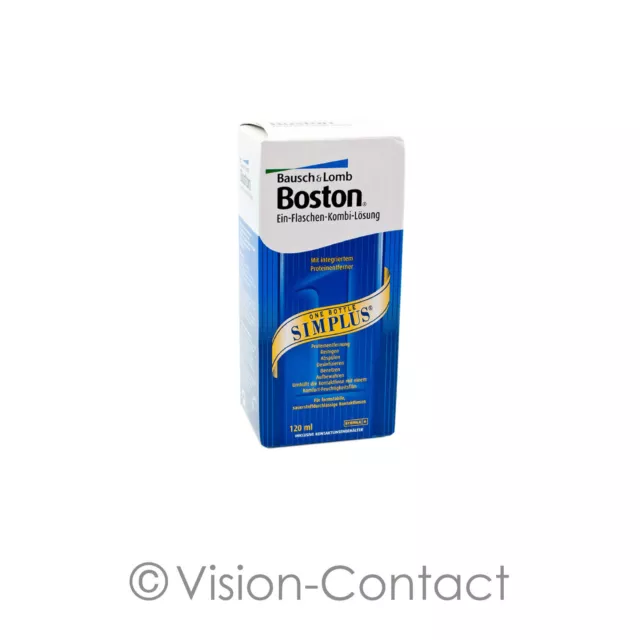 Boston Simplus 1 x 120 ml cuidado para lentes duras de Bausch + Lomb