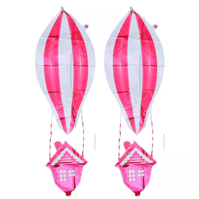 2pcs Hot Air Foil Balloons - Red