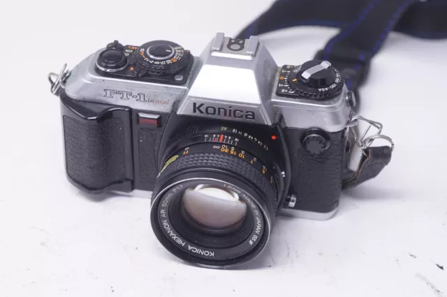 Spares & Repairs Konica FT-1 Motor 35mm Film SLR Camera & 50mm F/1.7 Lens