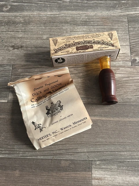 Vtg Herter's World Famous Indian Glodo Duck Call No.139 With Box & Instructions Vtg Herter's World Famous Indian Glodo Duck Call No.139 With Box & Instructions