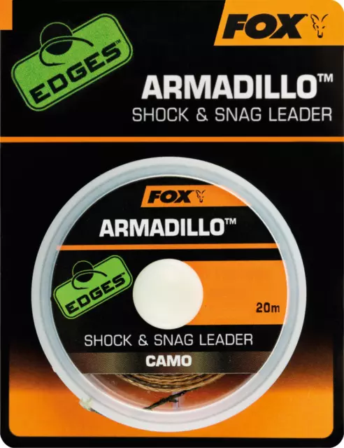 Fox Edges Armadillo Shock & Snag Leader Camo Carp fishing