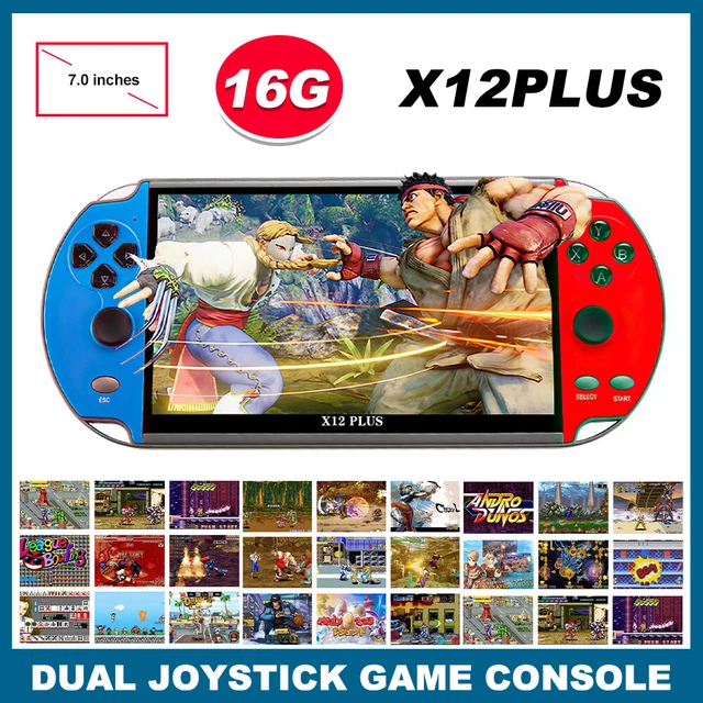 X12 Plus 7" Video Game Console 16GB Retro Handheld Portable 1000Built-in Games