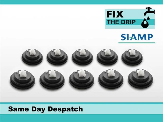10-Pack Rubber Diaphragm Washer For Siamp Cistern Inlet Fill Valve – 27mm X 15mm, Fits Bottom & Side Entry Ball Valves, Leak-Proof Seal
