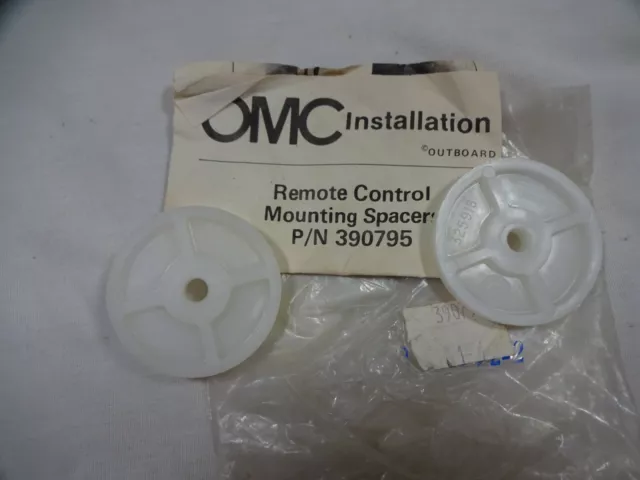 NOS OMC 390795 Remote Mounting Nylon Spacer Kit Johnson Evinrude 1970's-90's