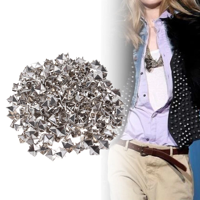 100 Rivetti In Ottone Per Scarpe Punk, Borchie Decorative Per Abbigliamento E Accessori | Stile Unisex - Foto 3