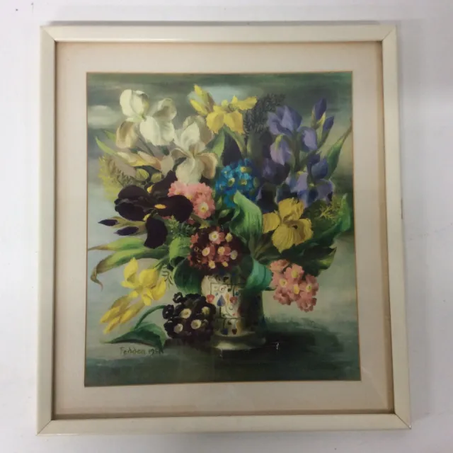 Print/Paint - Framed Mixed Flowers in A Jug (1951) By Fedden (78) # 512