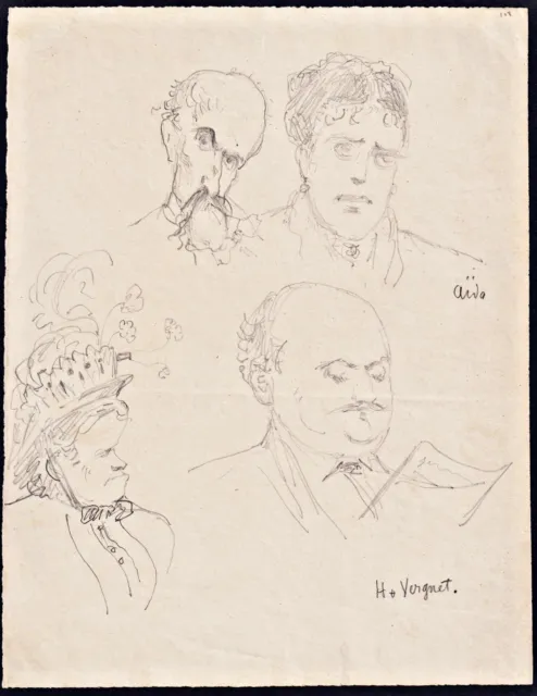 Isidore Pils - Portrait Karikaturen Caricatures Drawing Dessin