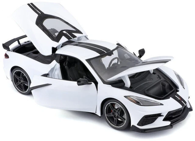Maisto Special Edition 1:18 Die Cast White 2020 C8 Corvette Stingray Coupe