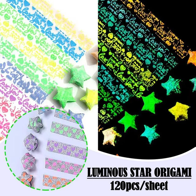 360 Sheets Origami Star Paper Strips - 18 Colors Glitter Lucky Star