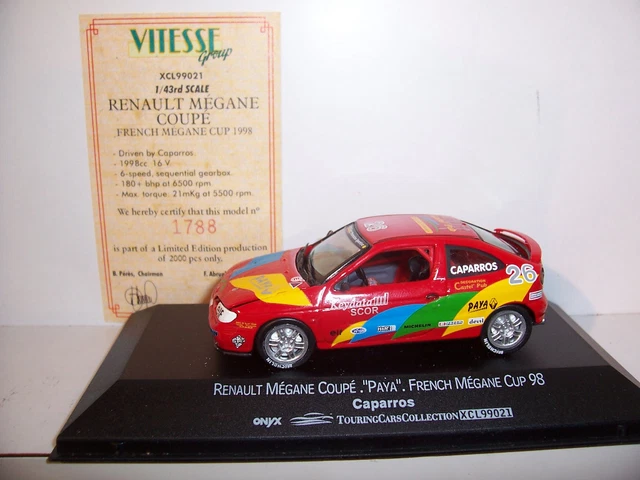 ONYX 1/43 RENAULT Megane Coupe 1998 $196.92 - PicClick CA