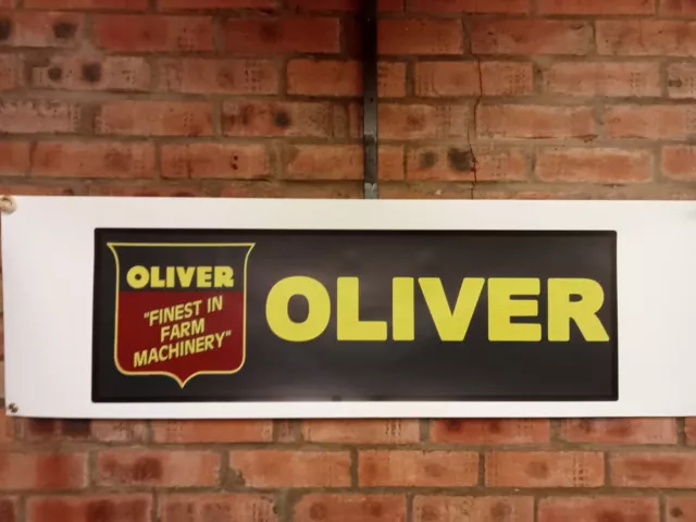 OLIVER TRACTOR  large pvc WORK SHOP BANNER garage   show banner