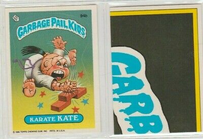 Garbage Pail Kids Series 3 Stickers #  94B Karate Kate  Vg/Ex