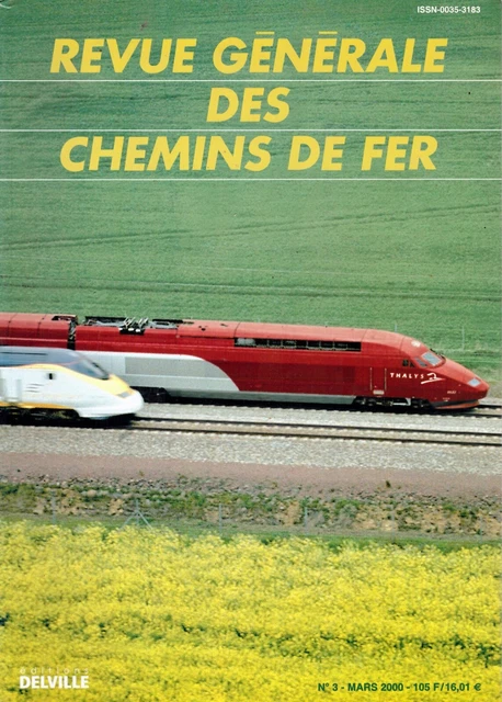 REVUE GÉNÉRALE DES Chemins de fer n°3 - Mars 2000 EUR 8,00 - PicClick FR