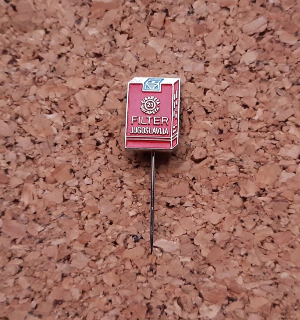 VINTAGE PIN BADGE FILTER Cigarettes YugoslaviaFILTER JUGOSLAVIJA