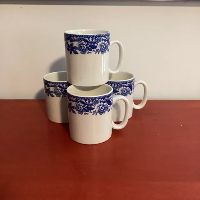 Spode Blue Delamere Coffee Mugs -Set Of Four 2