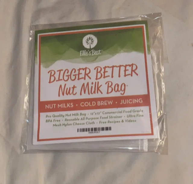 Nueva bolsa de leche de nueces de calidad profesional 12"" X 12"" grado comercial colador de alimentos reutilizable