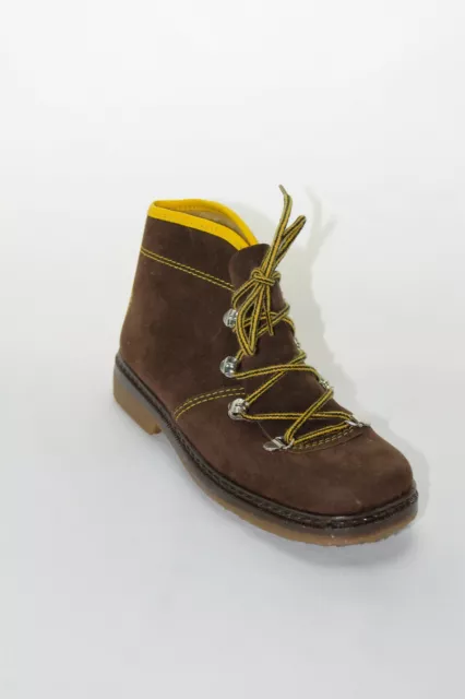 Bambini Ragazzi Boots Tgl 34 Epomeo Scamosciato Foderato Vero Vintage 90er