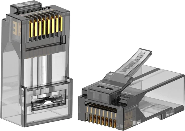Prise RJ45 CAT6 CAT5E Internet LAN 1/2 ports Ethernet Prise murale 1/2