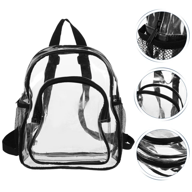 Men Clear Backpack Transparent Schoolbag Kids Mini Backpack Outdoor