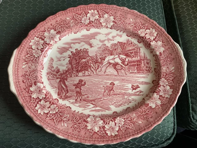 coaching taverns 1828 royal tudor ware plate