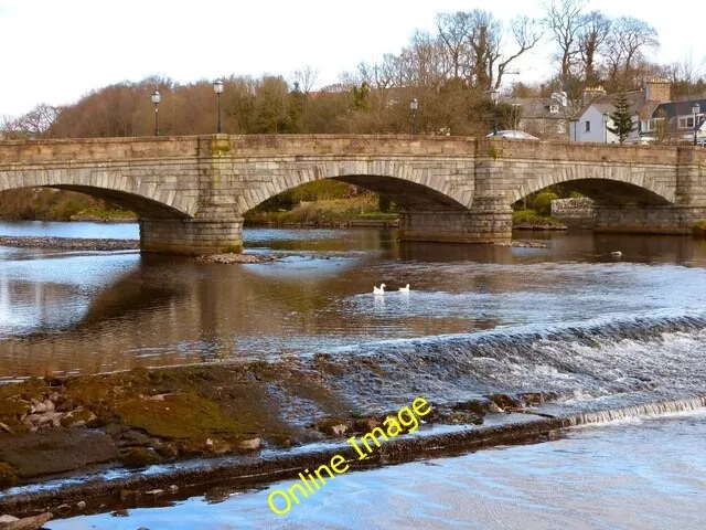 Photo 6x4 Bridge of Cree Newton Stewart Looking over the weir to the brid c2012