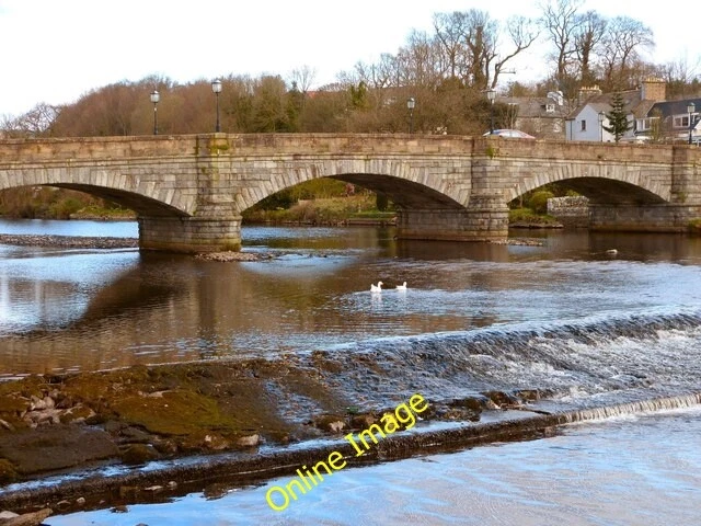 Photo 6x4 Bridge of Cree Newton Stewart Looking over the weir to the brid c2012